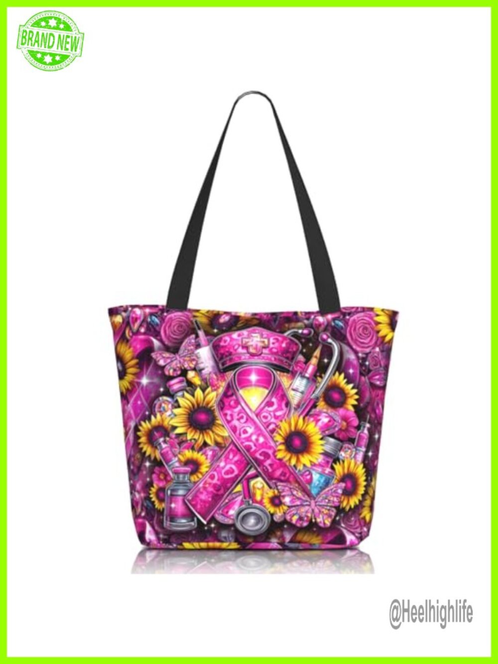 Large Heavy-Duty Canvas Tote Bag for Women Shoulder Bag Nurse Work Travel with
